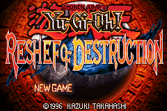 Yu-Gi-Oh World Wide Edition title screen for GameBoy Advance
